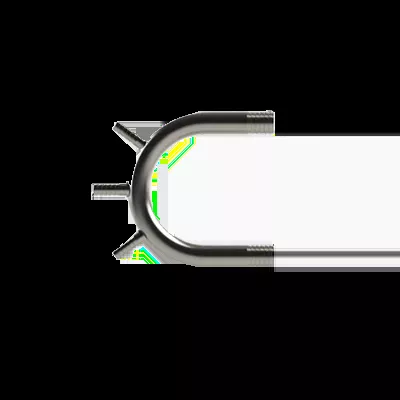 1/2" U-Bend W (3) 1/4" Barbs