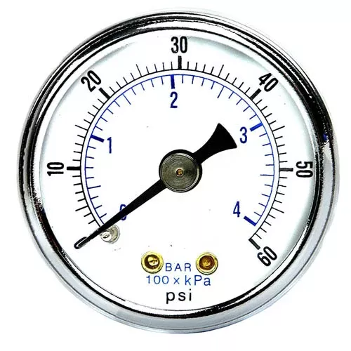 1.5" Face 1/8" NPT 0-60 PSI Pressure Gauge Center Back Mount 102D-158D