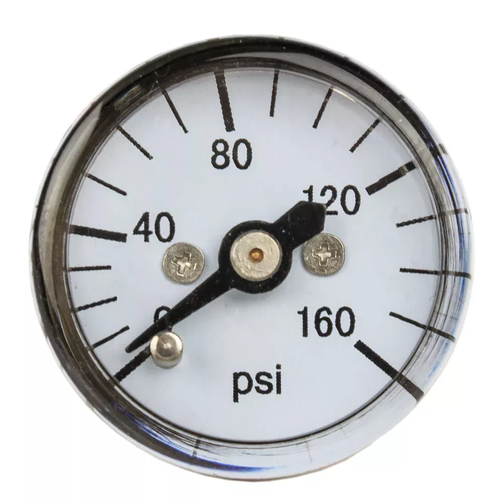 1" Face 0-160 PSI 1/8" MNPT Mini Pressure Gauge Center Back Mount