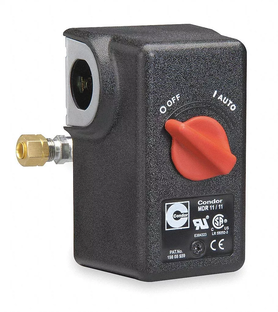 1 Port Pressure Switch 140 - 175 PSI 26 Amp 1/4" FNPT Condor 11KA2E MDR11/11
