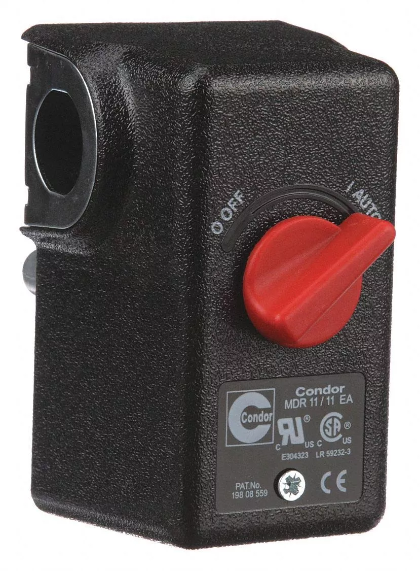 1 Port Pressure Switch 80 - 100 PSI 16 Amp 1/4" FNPT Condor 11EA2E MDR11/11