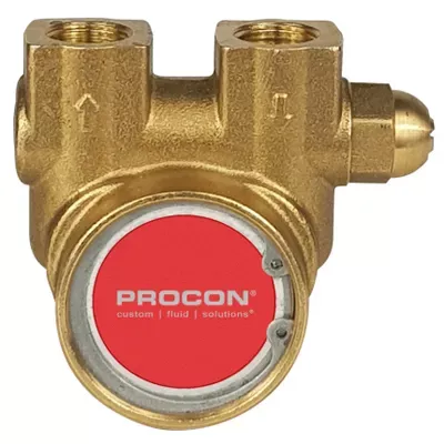 15 GPH, 130 PSI brass pump with balanced relief valve