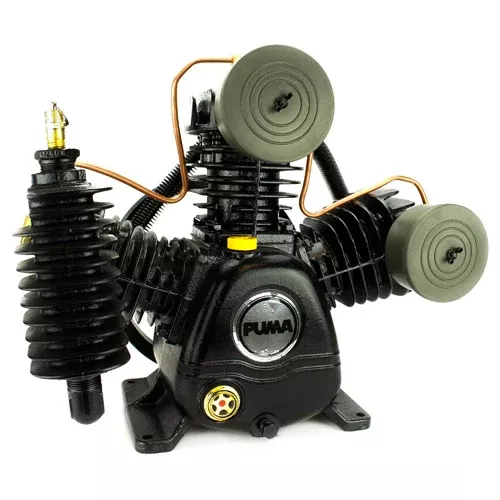 3.5 - 5 HP 2 Stage 17 CFM Air Compressor Pump Head Unloaders Included 3-Cylinder Puma TUE50