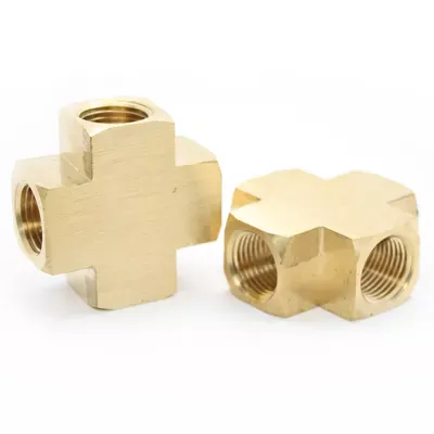 3/8" FIP Brass Street Cross