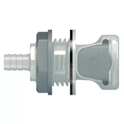 3/8" Hose Barb Non Valve Panel Mount Coupling Body