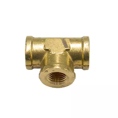 3/8 " X 3/8" X 1/4" FNPT Forged Brass Tee