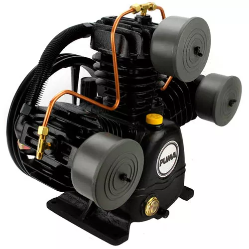 5 - 7.5 HP 1 Stage 3-Cylinder 22 SCFM Air Compressor Pump Head Unloaders Included Puma PUK65