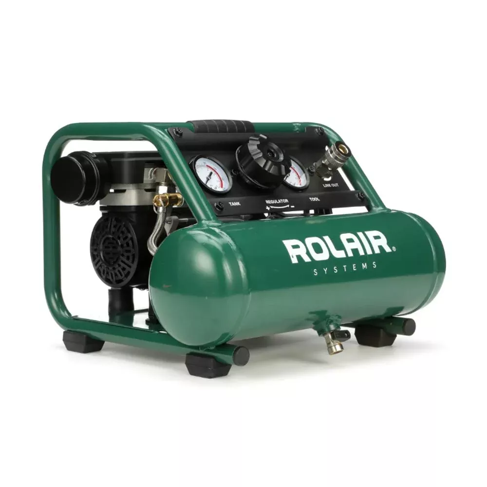 .5 HP 1 Gallon 1 CFM @ 90 PSI Portable Air Compressor Oilless Rolair AB5Plus
