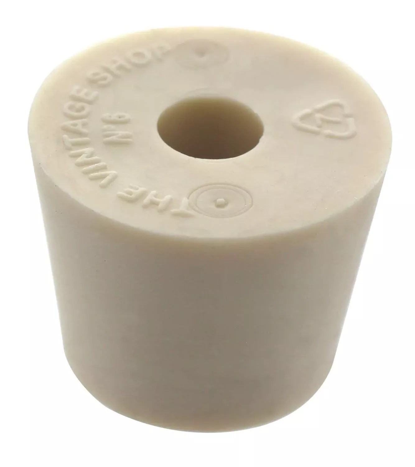#6 Rubber Stopper for 1 Gallon Jugs with Drilled Hole for Airlock