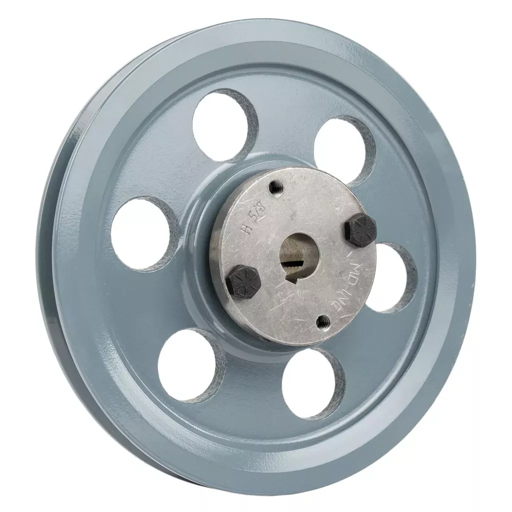 6" Single Groove A Section 4L Sheave with 5/8" (0.625") H-Style Split Taper Bushing - AK61H