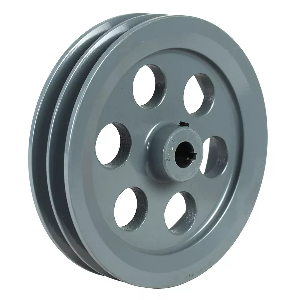 7.75" Inch Dual Groove Pulley B Section Belt 5L for 3/4 Inch Keyed Shaft Cast Iron 2BK80-3/4