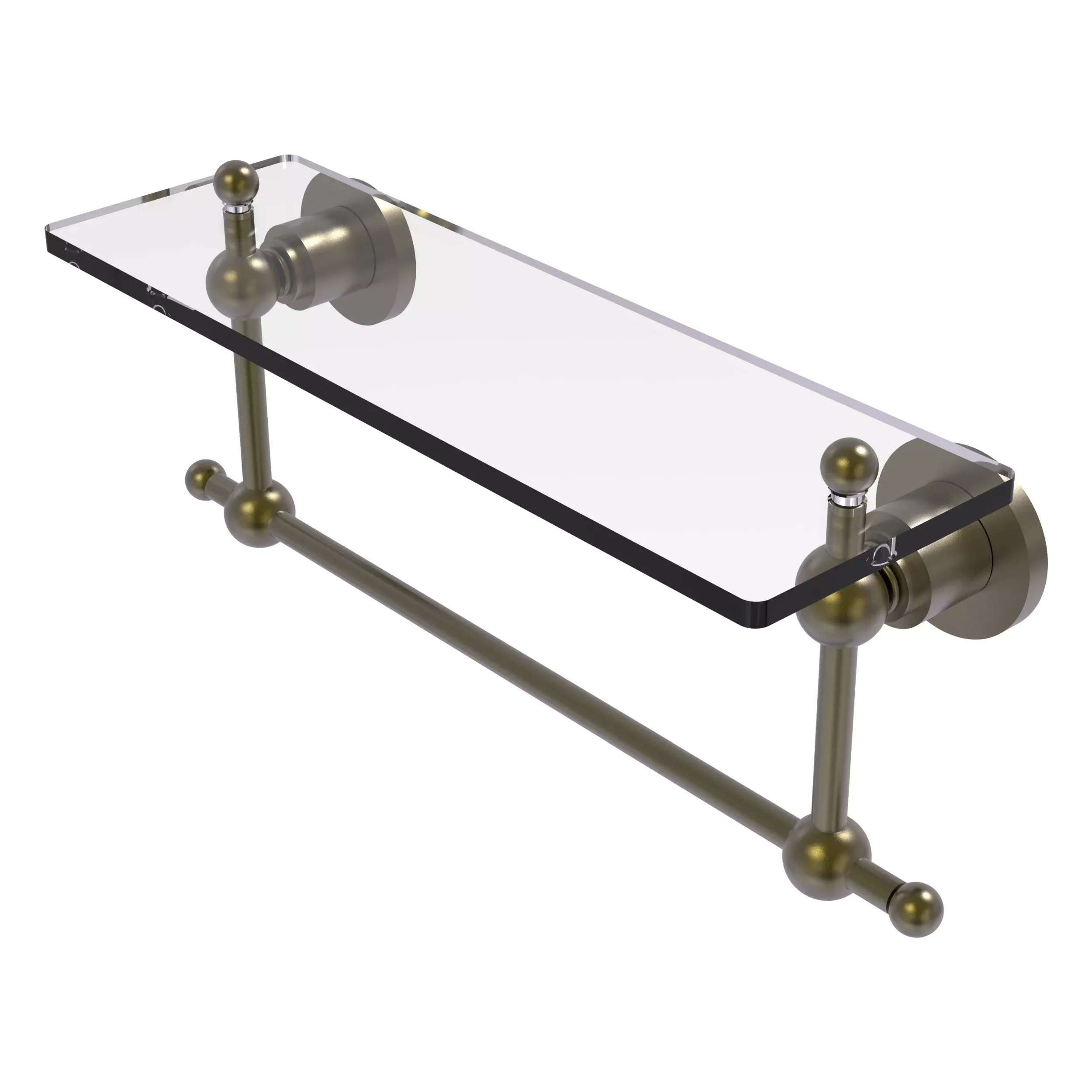 Astor Place Vanity Glass Shelfwith Integrated Towel Bar