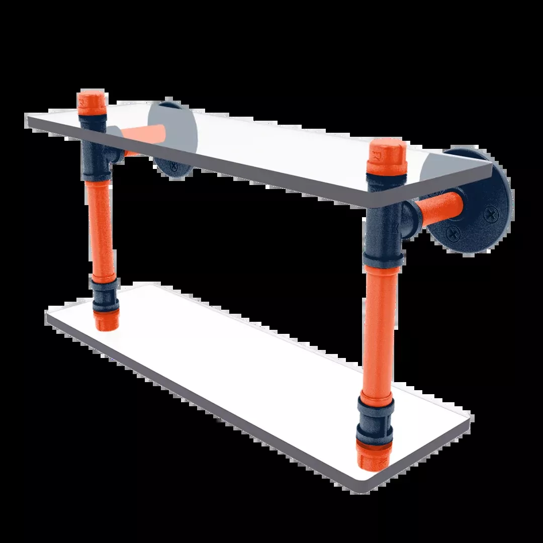 Diamond Collection Double Glass Shelf Detroit Edition