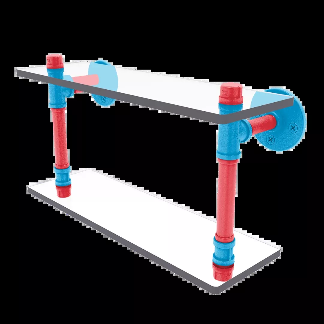 Diamond Collection Double Glass Shelf Miami Edition