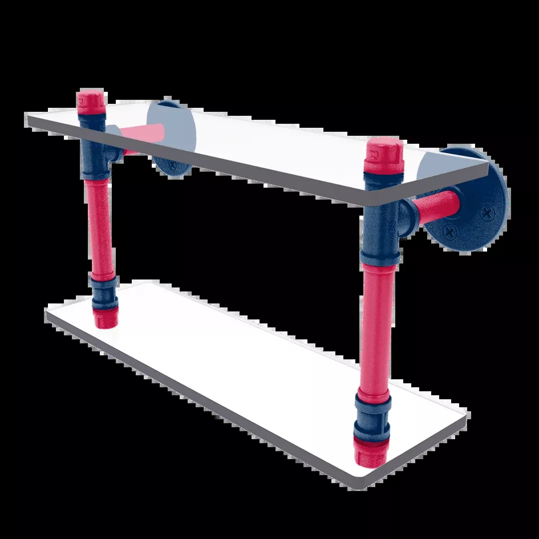 Diamond Collection Double Glass Shelf Minnesota Edition
