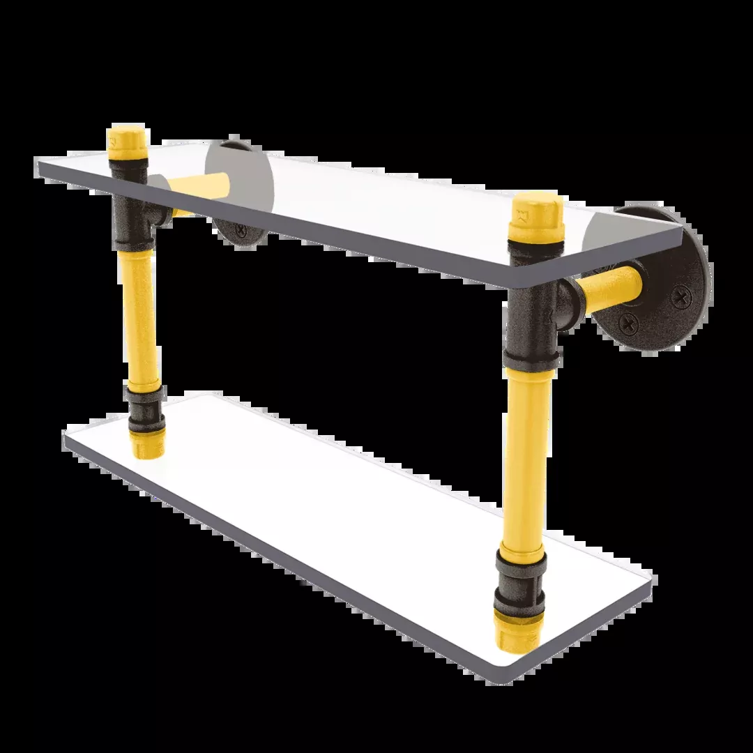 Diamond Collection Double Glass Shelf San Diego Edition