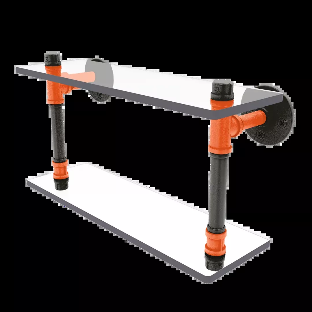 Diamond Collection Double Glass Shelf San Francisco Edition