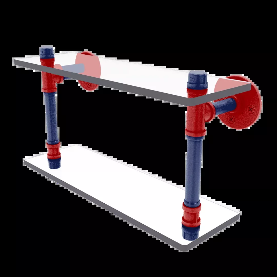 Diamond Collection Double Glass Shelf Washington Edition