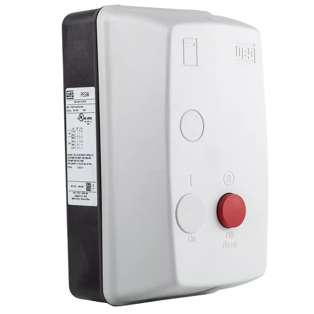 WEG 5 HP 3 Phase Magnetic Starter NEMA 4X 208-240V 11 - 17 Amp PESW-B18V24EX-R66