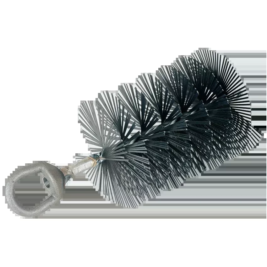 Wire Brush Mandrel | Flat Steel Bristles | Duct Cleaning